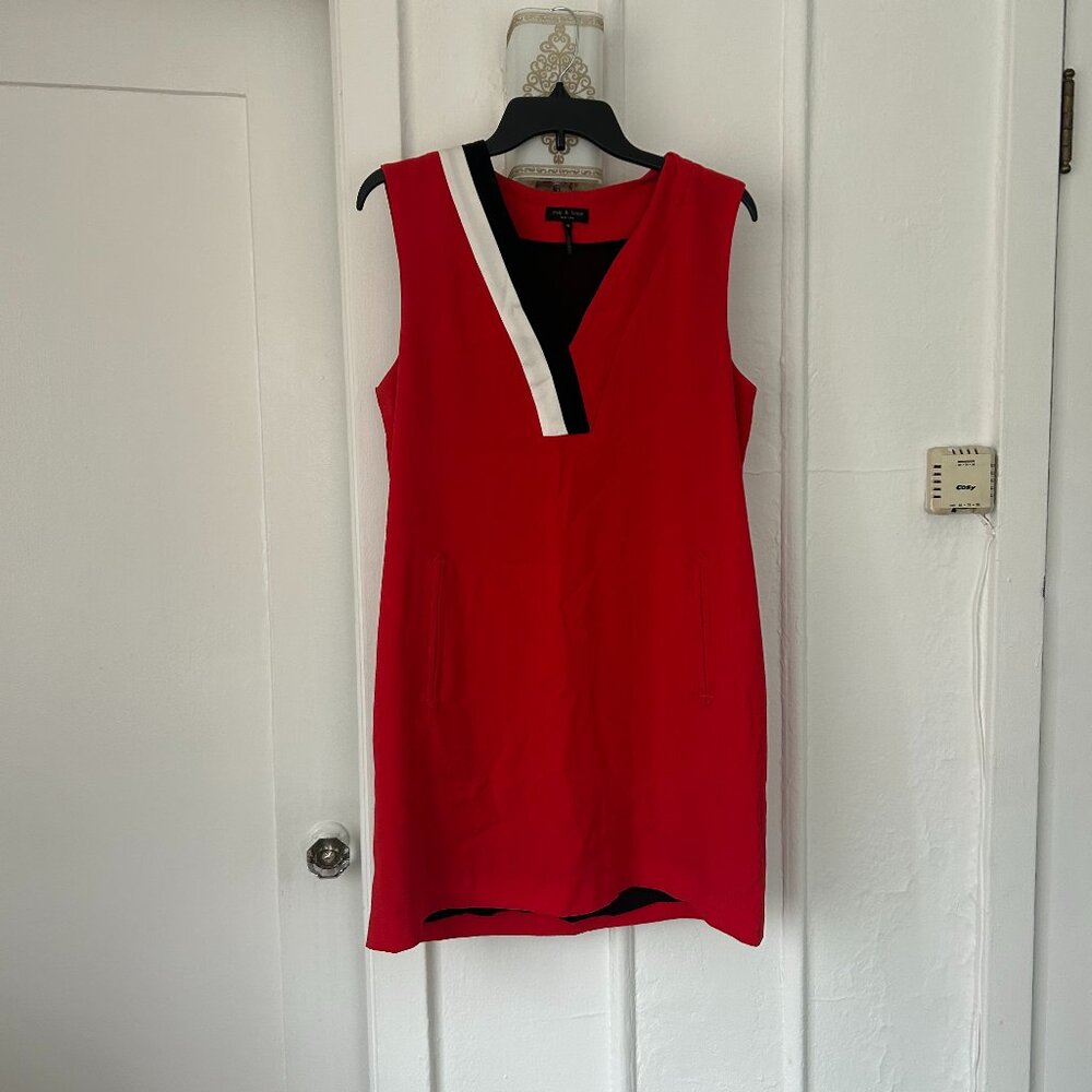 Rag and Bone Red Lodwick Mini Dress